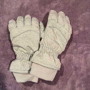HOTFINGERS boys winter gloves, gray, fleece lined, never worn, one size fits